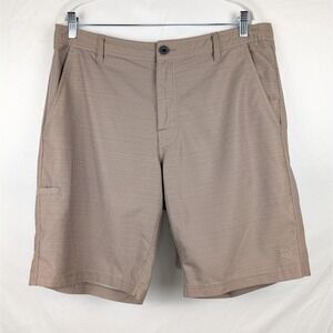 Dahui Hybrid Collection‎ Men's Shorts Drawstring Waist Beige Flat Front